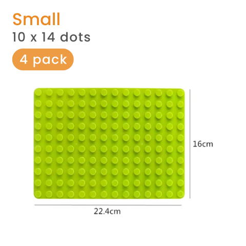 Duplo-Compatible Baseplates for Marble Run Toy, Set & Ball Runs Add-On Small 4 Pack
