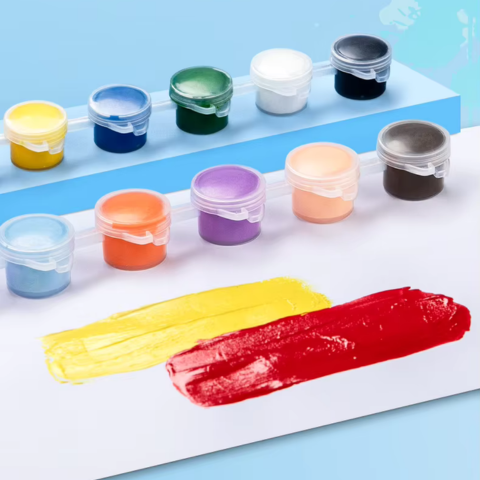 Kids Paint Set: Easy Acrylic Paint Set for Kids with Palette and Brush Feature