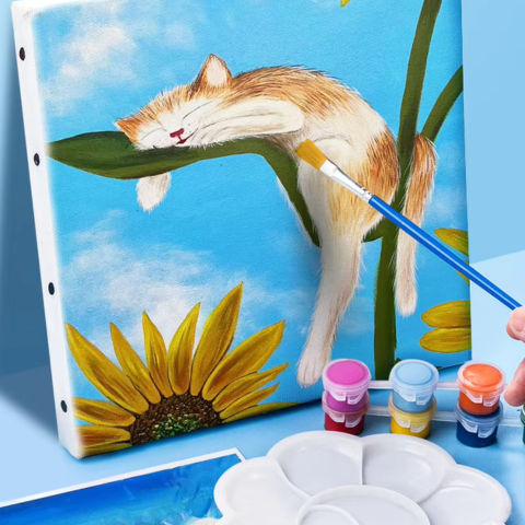 Kids Paint Set: Easy Acrylic Paint Set for Kids with Palette and Brush Example