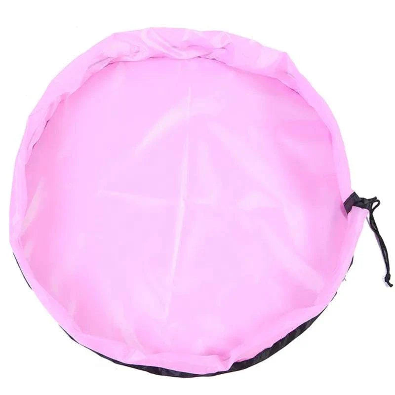 Toy Storage Bag and Play Mat – Portable Lego Storage Solution for Kids Pink