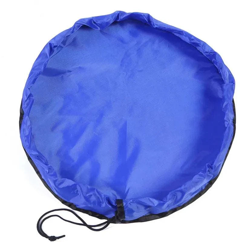Toy Storage Bag and Play Mat – Portable Lego Storage Solution for Kids Blue