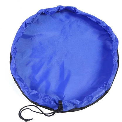 Toy Storage Bag and Play Mat – Portable Lego Storage Solution for Kids Blue