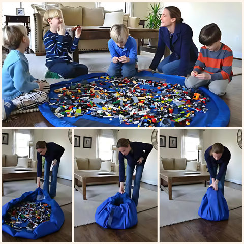 Toy Storage Bag and Play Mat – Portable Lego Storage Solution for Kids Feature